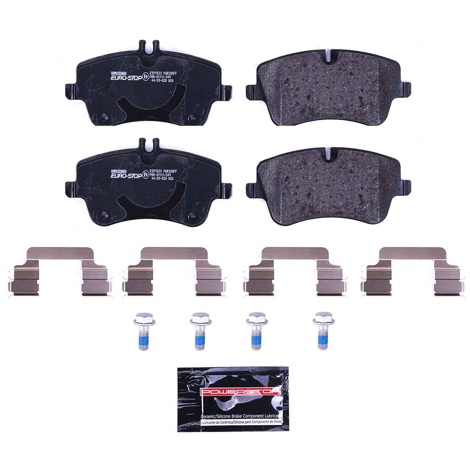 PowerStop Power Stop 09-11 Mercedes-Benz SLK300 Euro-Stop ECE-R90 Front Brake Pads ESP1833