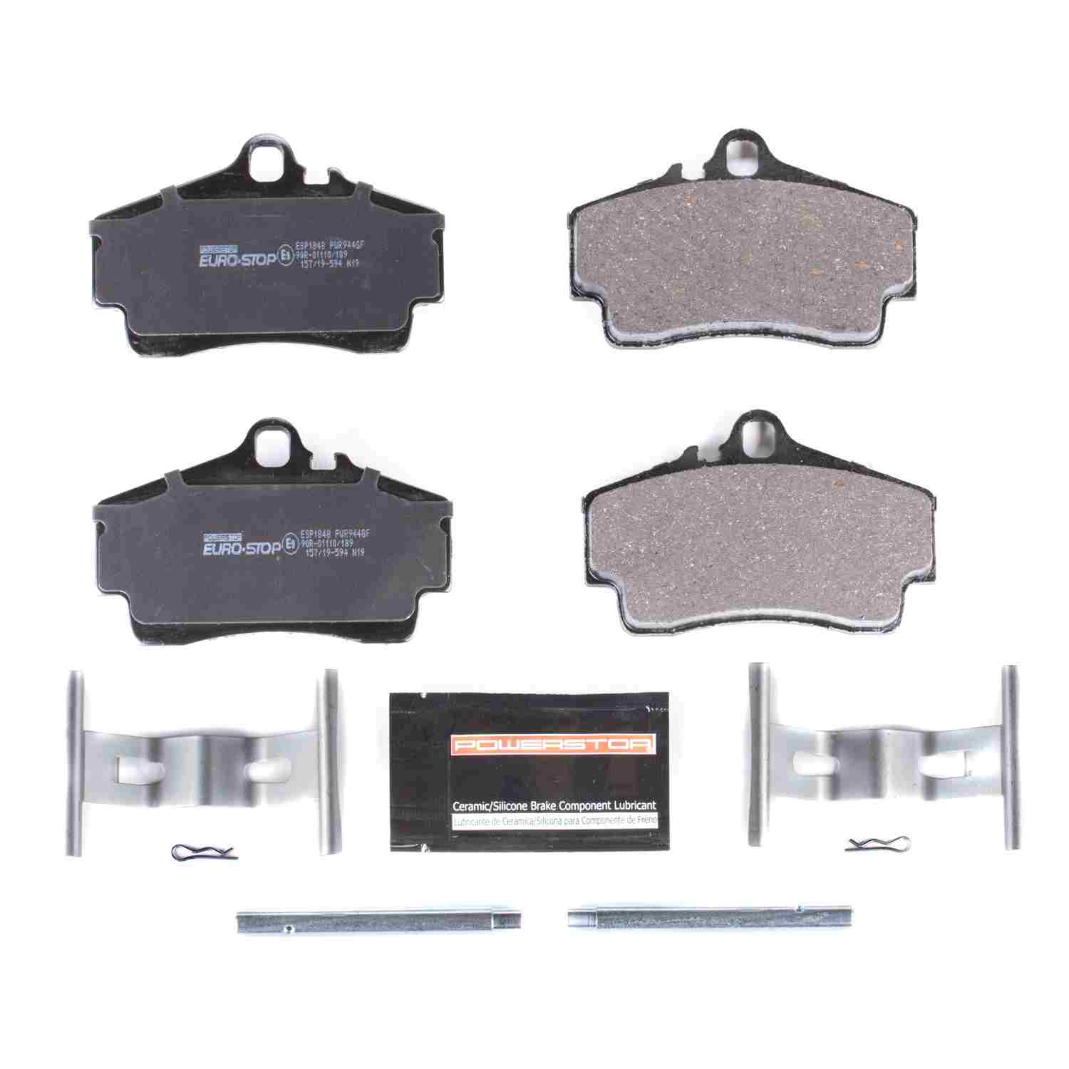 PowerStop Power Stop 10-12 Porsche Cayman Euro-Stop ECE-R90 Rear Brake Pads ESP1848