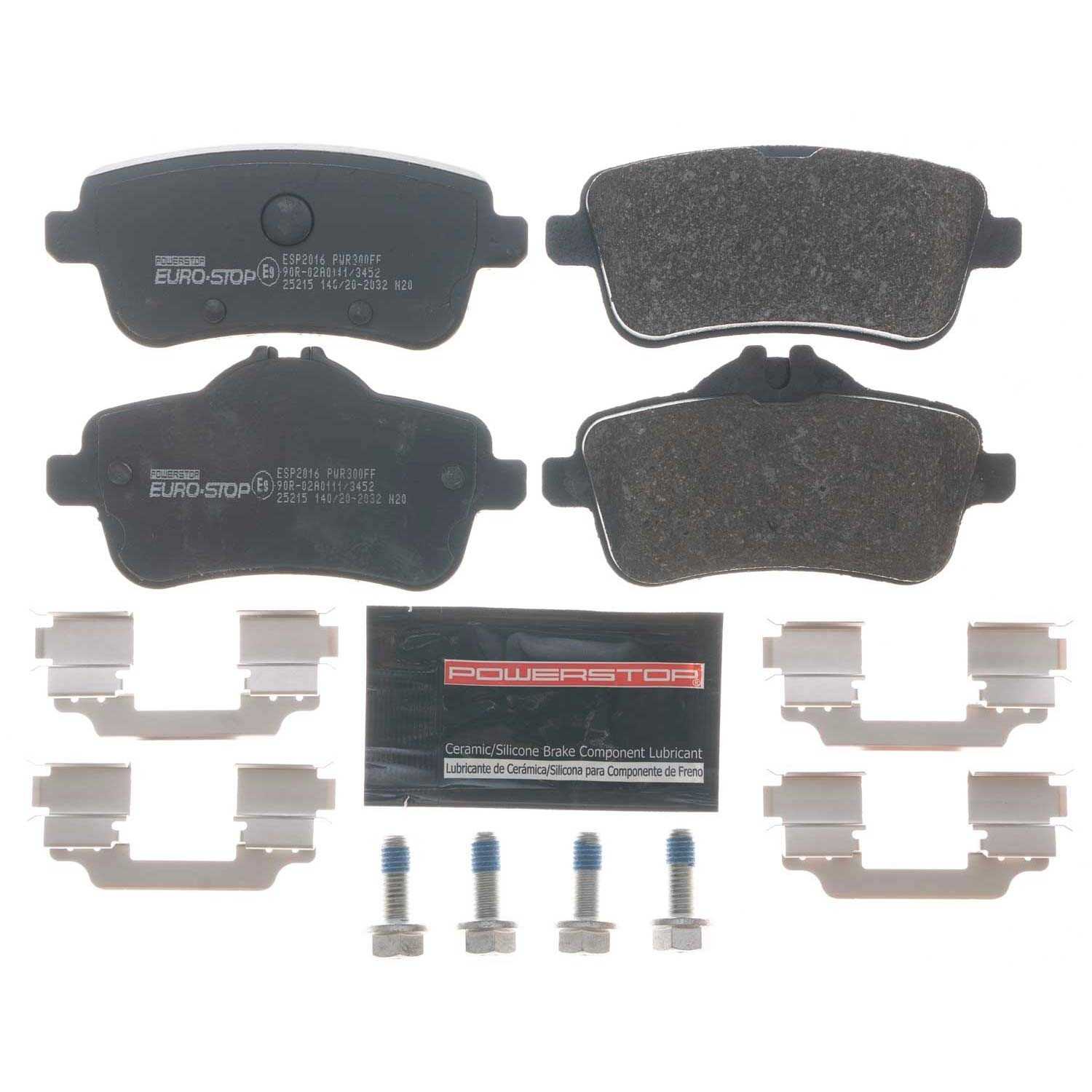 PowerStop Power Stop 12-16 Mercedes-Benz SLK55 AMG Euro-Stop ECE-R90 Rear Brake Pads ESP2016