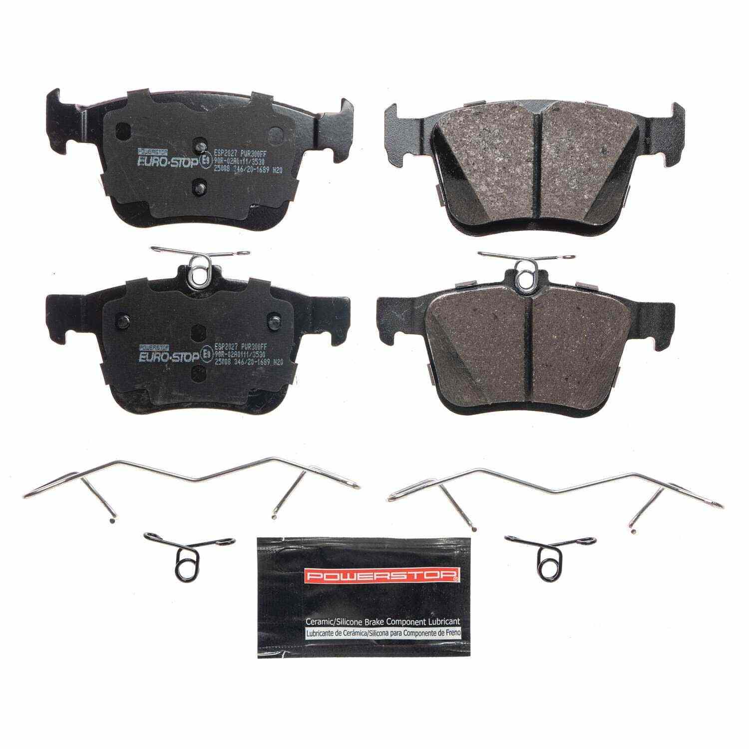 PowerStop Power Stop 15-19 Volkswagen e-Golf Euro-Stop ECE-R90 Rear Brake Pads ESP2027