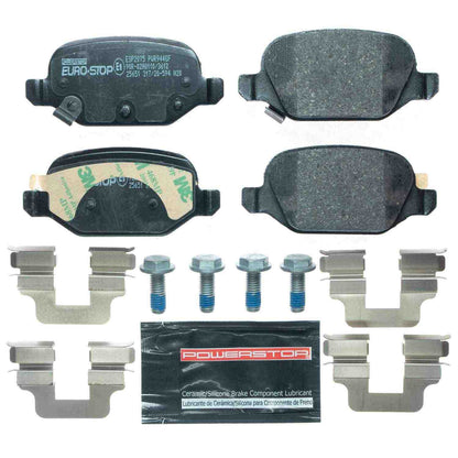 PowerStop Power Stop 12-19 Fiat 500 Euro-Stop ECE-R90 Rear Brake Pads ESP2075