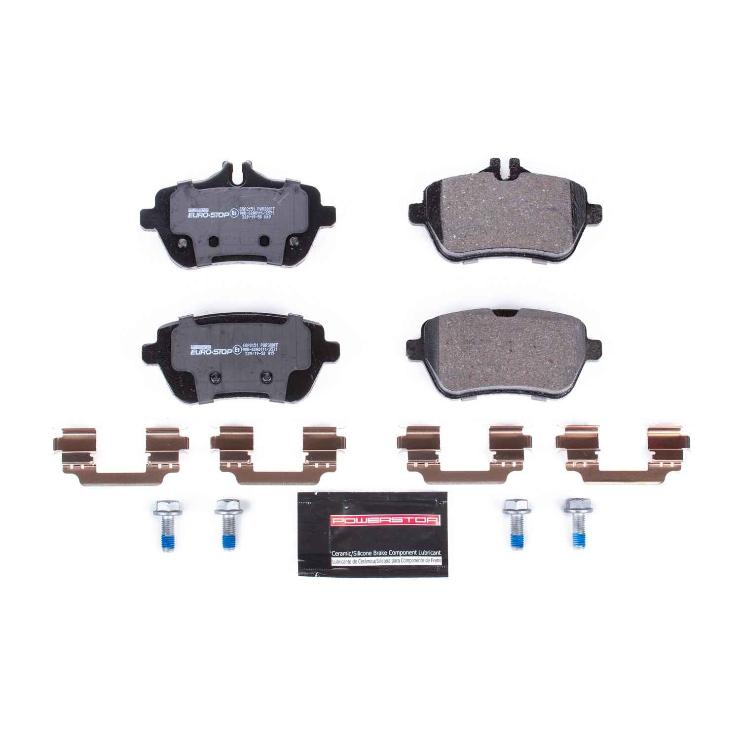 PowerStop Power Stop 13-18 Mercedes-Benz SL550 Euro-Stop ECE-R90 Rear Brake Pads ESP2151