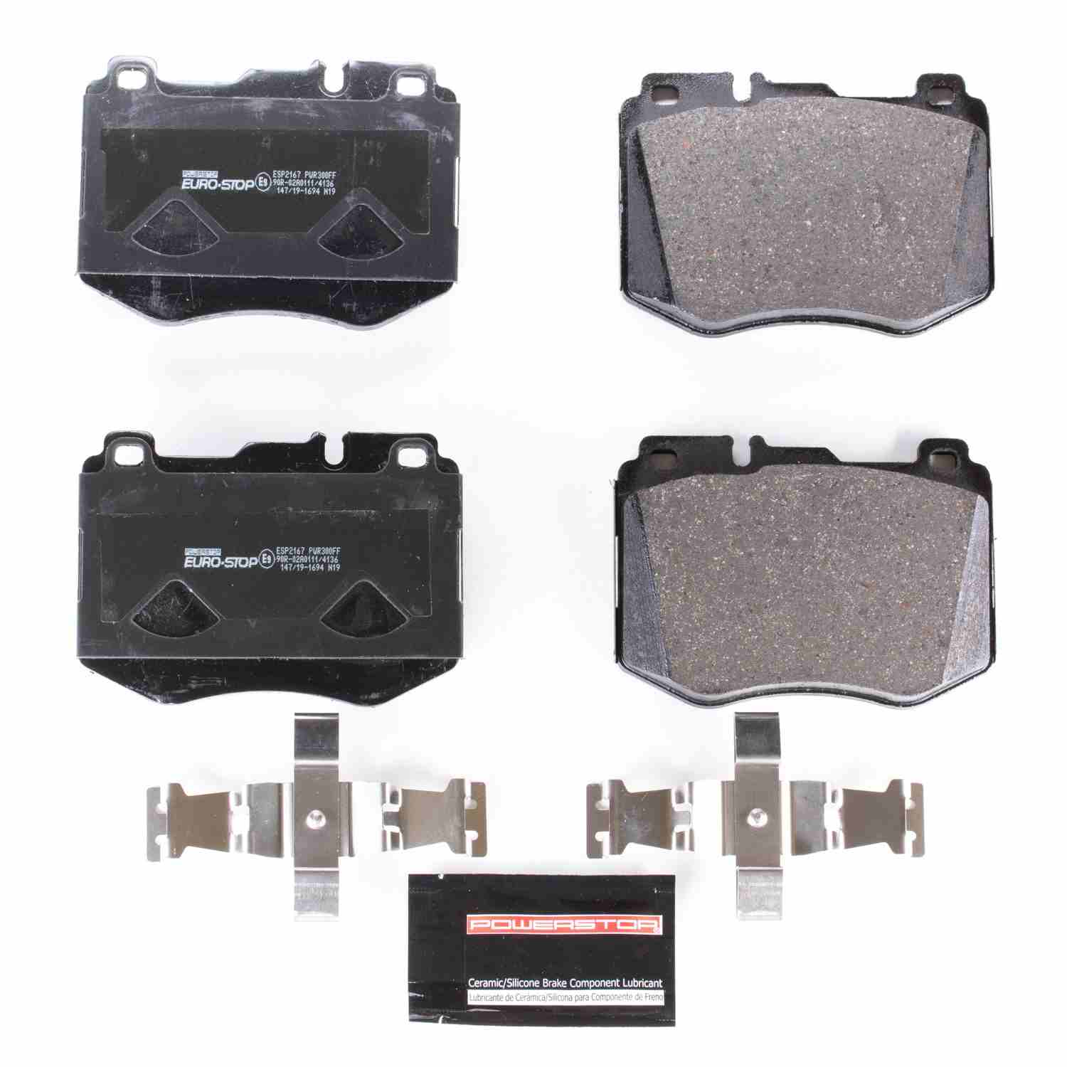 PowerStop Power Stop 16-18 Mercedes-Benz GLC300 Euro-Stop ECE-R90 Front Brake Pads ESP2167