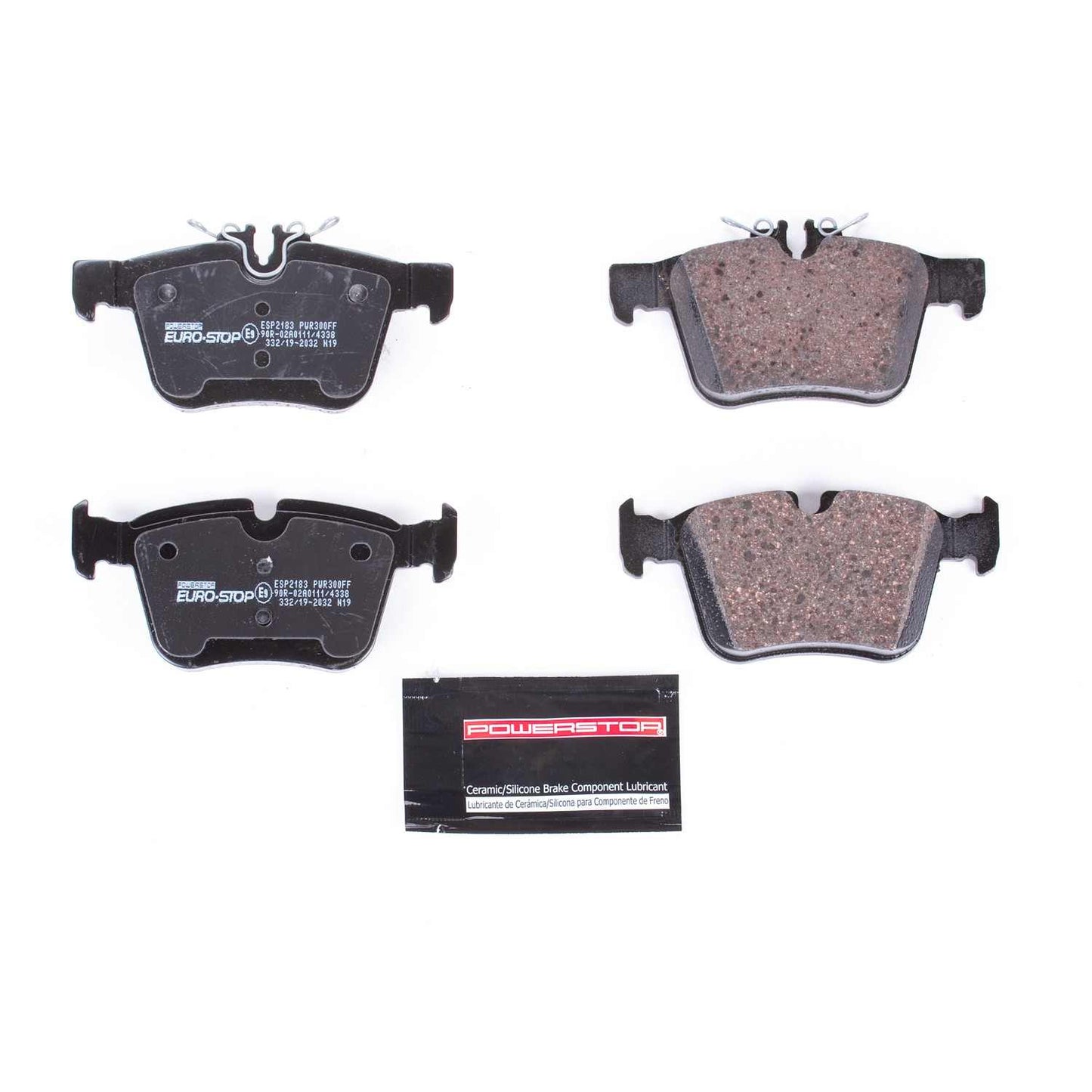 PowerStop Power Stop 2015 Mercedes-Benz C400 Euro-Stop ECE-R90 Rear Brake Pads ESP2183