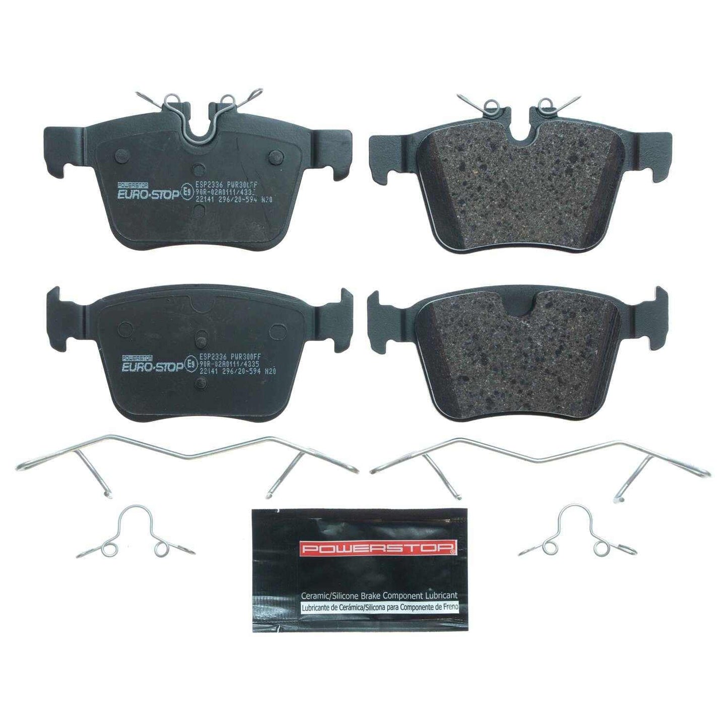 PowerStop Power Stop 16-19 Volvo XC90 Euro-Stop ECE-R90 Rear Brake Pads ESP2336