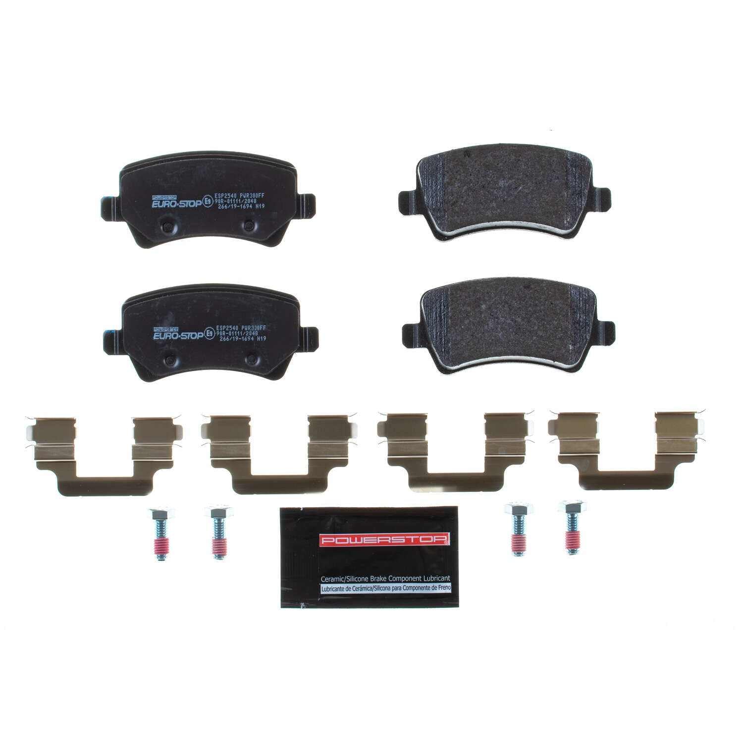 PowerStop Power Stop 08-16 Volvo XC70 Euro-Stop ECE-R90 Rear Brake Pads ESP2540