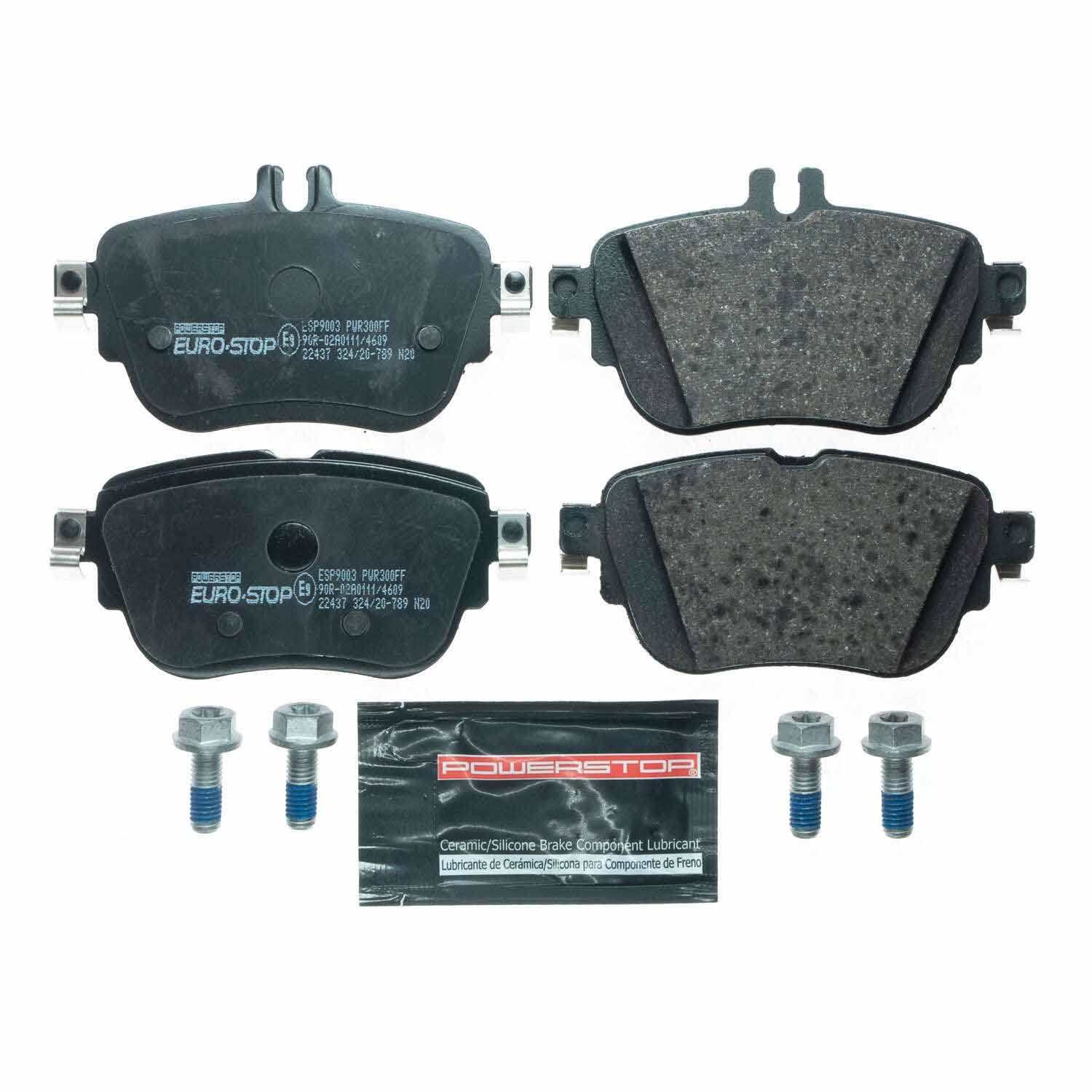 PowerStop Power Stop 17-19 Mercedes-Benz E300 Euro-Stop ECE-R90 Rear Brake Pads ESP9003