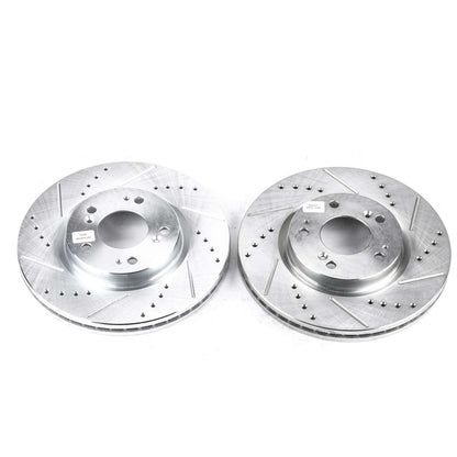 PowerStop Power Stop 06-12 Mitsubishi Eclipse Front Evolution Drilled & Slotted Rotors - Pair JBR1101XPR
