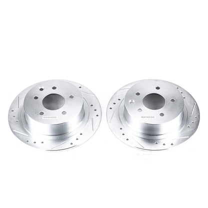 PowerStop Power Stop 02-18 Nissan Altima Rear Evolution Drilled & Slotted Rotors - Pair JBR1102XPR