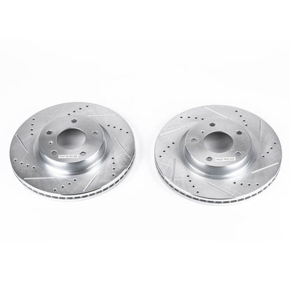 PowerStop Power Stop 03-05 Infiniti G35 Front Evolution Drilled & Slotted Rotors - Pair JBR1105XPR