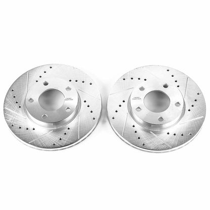 PowerStop Power Stop 04-13 Mazda 3 Front Evolution Drilled & Slotted Rotors - Pair JBR1113XPR