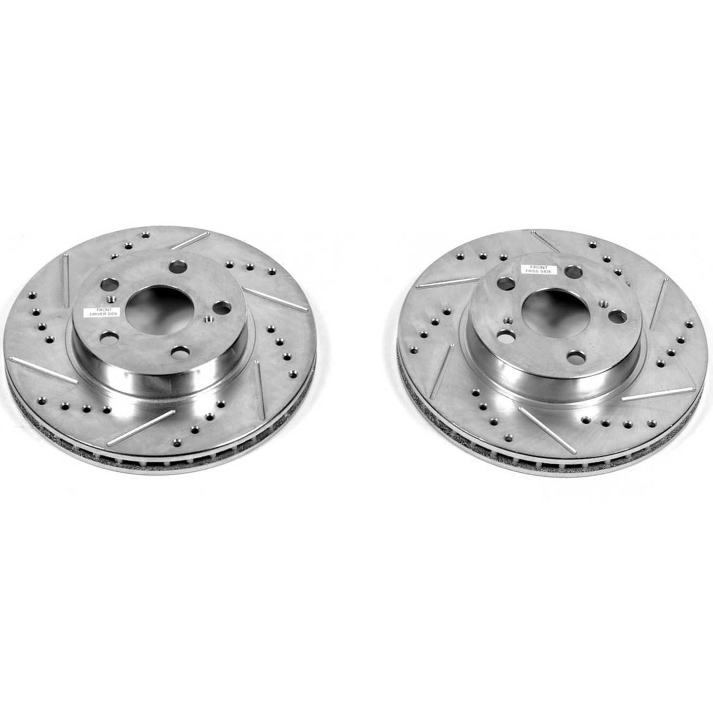 PowerStop Power Stop 04-09 Toyota Prius Front Evolution Drilled & Slotted Rotors - Pair JBR1119XPR