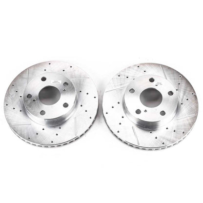 PowerStop Power Stop 05-15 Toyota Tacoma Front Evolution Drilled & Slotted Rotors - Pair JBR1120XPR