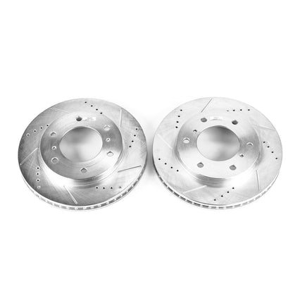 PowerStop Power Stop 00-06 Mitsubishi Montero Front Evolution Drilled & Slotted Rotors - Pair JBR1126XPR