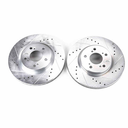 PowerStop Power Stop 05-12 Acura RL Front Evolution Drilled & Slotted Rotors - Pair JBR1141XPR