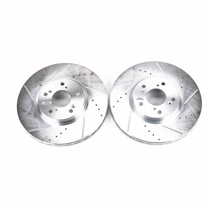 PowerStop Power Stop 04-08 Acura TL Front Evolution Drilled & Slotted Rotors - Pair JBR1143XPR