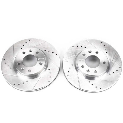 PowerStop Power Stop 06-12 Ford Fusion Front Evolution Drilled & Slotted Rotors - Pair JBR1154XPR
