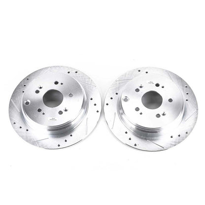 PowerStop Power Stop 07-18 Acura RDX Rear Evolution Drilled & Slotted Rotors - Pair JBR1158XPR