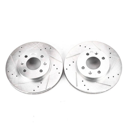 PowerStop Power Stop 06-11 Hyundai Accent Front Evolution Drilled & Slotted Rotors - Pair JBR1159XPR