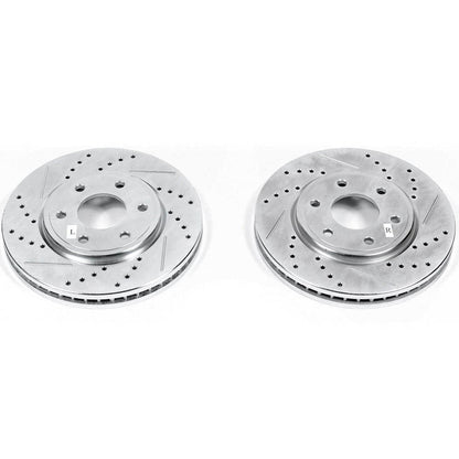 PowerStop Power Stop 05-19 Nissan Frontier Front Evolution Drilled & Slotted Rotors - Pair JBR1166XPR