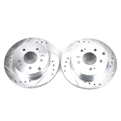 PowerStop Power Stop 06-12 Mitsubishi Eclipse Rear Evolution Drilled & Slotted Rotors - Pair JBR1172XPR