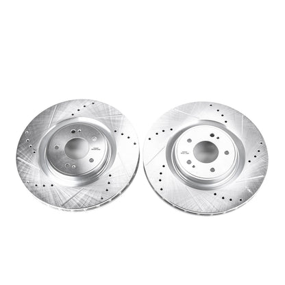 PowerStop Power Stop 2008 Mitsubishi Lancer Front Evolution Drilled & Slotted Rotors - Pair JBR1317XPR