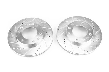 PowerStop Power Stop 07-08 Hyundai Entourage Front Evolution Drilled & Slotted Rotors - Pair JBR1322XPR