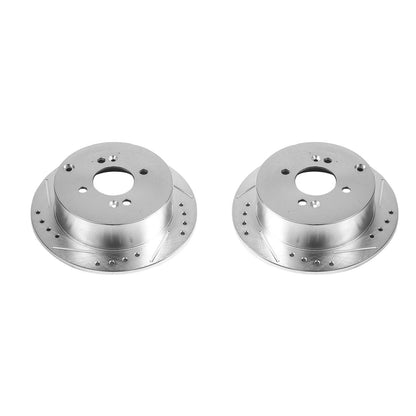 PowerStop Power Stop 06-08 Hyundai Accent Rear Evolution Drilled & Slotted Rotors - Pair JBR1334XPR