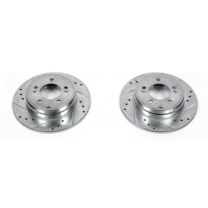 PowerStop Power Stop 09-17 Hyundai Azera Rear Evolution Drilled & Slotted Rotors - Pair JBR1337XPR