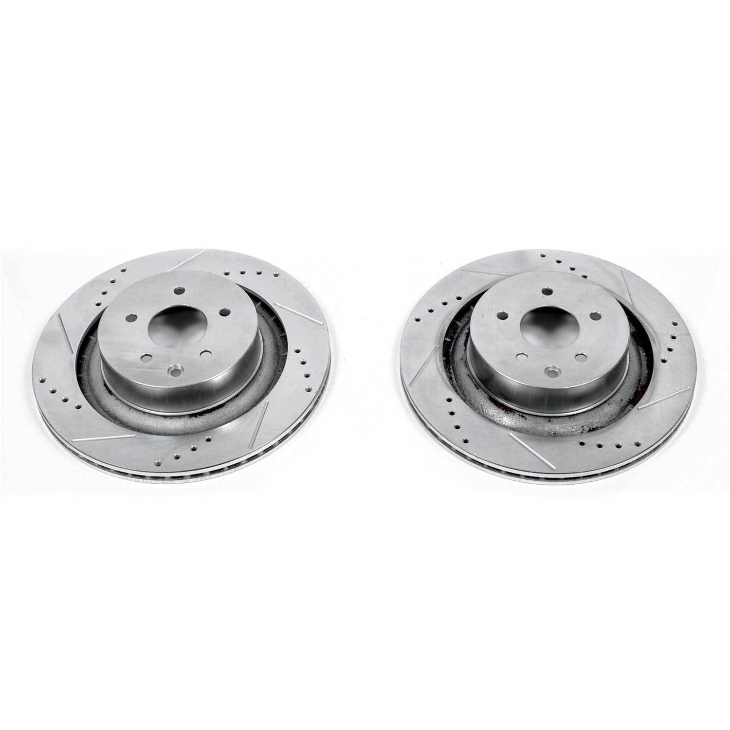 PowerStop Power Stop 08-13 Infiniti G37 Rear Evolution Drilled & Slotted Rotors - Pair JBR1341XPR