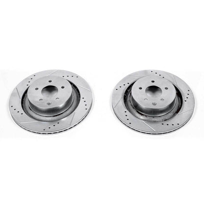 PowerStop Power Stop 08-13 Infiniti G37 Rear Evolution Drilled & Slotted Rotors - Pair JBR1341XPR