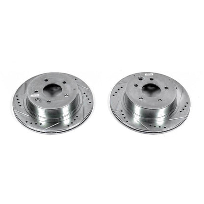 PowerStop Power Stop 03-04 Infiniti M45 Rear Evolution Drilled & Slotted Rotors - Pair JBR1342XPR