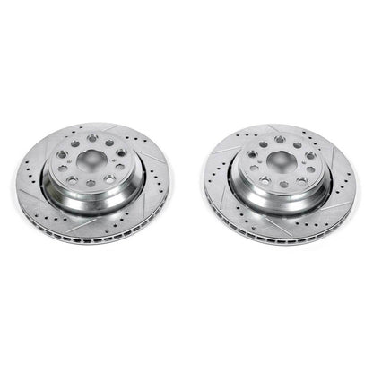 PowerStop Power Stop 07-17 Lexus LS460 Rear Evolution Drilled & Slotted Rotors - Pair JBR1350XPR