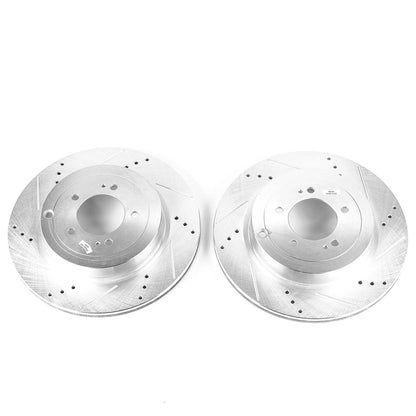 PowerStop Power Stop 2008 Mitsubishi Lancer Rear Evolution Drilled & Slotted Rotors - Pair JBR1359XPR