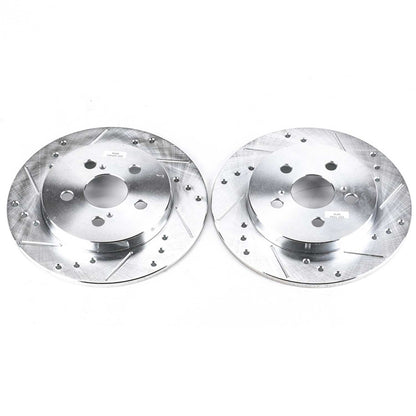 PowerStop Power Stop 11-13 Lexus CT200h Rear Evolution Drilled & Slotted Rotors - Pair JBR1362XPR