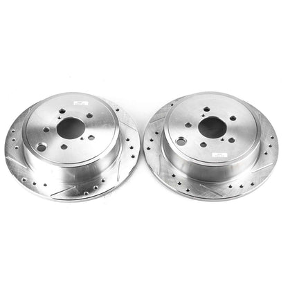 PowerStop Power Stop 13-16 Subaru BRZ Rear Evolution Drilled & Slotted Rotors - Pair JBR1365XPR