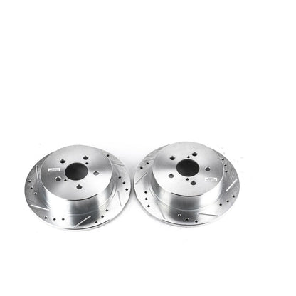 PowerStop Power Stop 05-09 Subaru Legacy Rear Evolution Drilled & Slotted Rotors - Pair JBR1367XPR