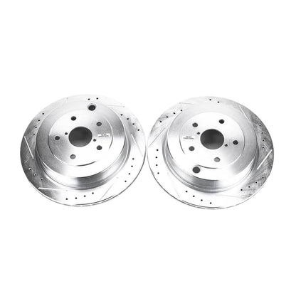 PowerStop Power Stop 06-07 Subaru B9 Tribeca Rear Evolution Drilled & Slotted Rotors - Pair JBR1368XPR
