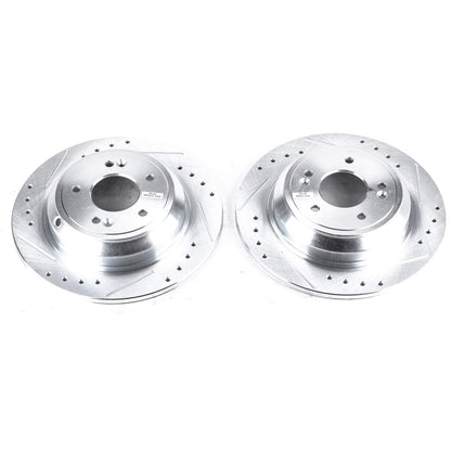 PowerStop Power Stop 17-18 Genesis G80 Rear Evolution Drilled & Slotted Rotors - Pair JBR1376XPR