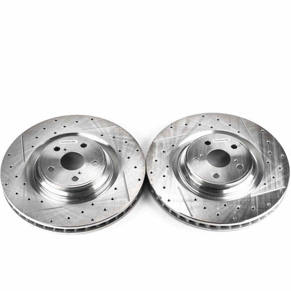 PowerStop Power Stop 10-17 Lexus LS460 Front Evolution Drilled & Slotted Rotors - Pair JBR1377XPR