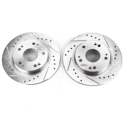 PowerStop Power Stop 11-15 Honda CR-Z Rear Evolution Drilled & Slotted Rotors - Pair JBR1385XPR