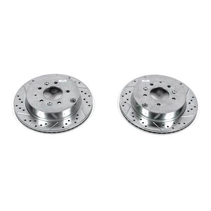 PowerStop Power Stop 07-12 Mazda CX-7 Rear Evolution Drilled & Slotted Rotors - Pair JBR1397XPR