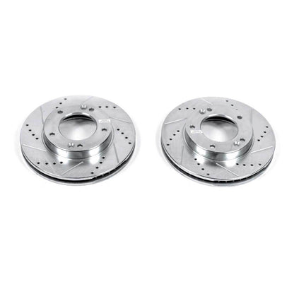 PowerStop Power Stop 03-06 Kia Sorento Front Evolution Drilled & Slotted Rotors - Pair JBR1512XPR