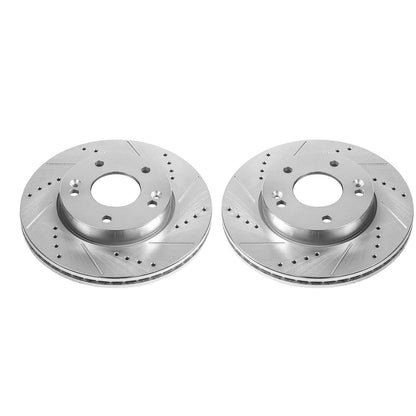 PowerStop Power Stop 10-11 Kia Soul Front Evolution Drilled & Slotted Rotors - Pair JBR1521XPR