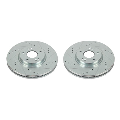 PowerStop Power Stop 07-12 Hyundai Veracruz Front Evolution Drilled & Slotted Rotors - Pair JBR1524XPR