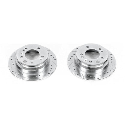 PowerStop Power Stop 09-12 Hyundai Elantra Rear Evolution Drilled & Slotted Rotors - Pair JBR1526XPR