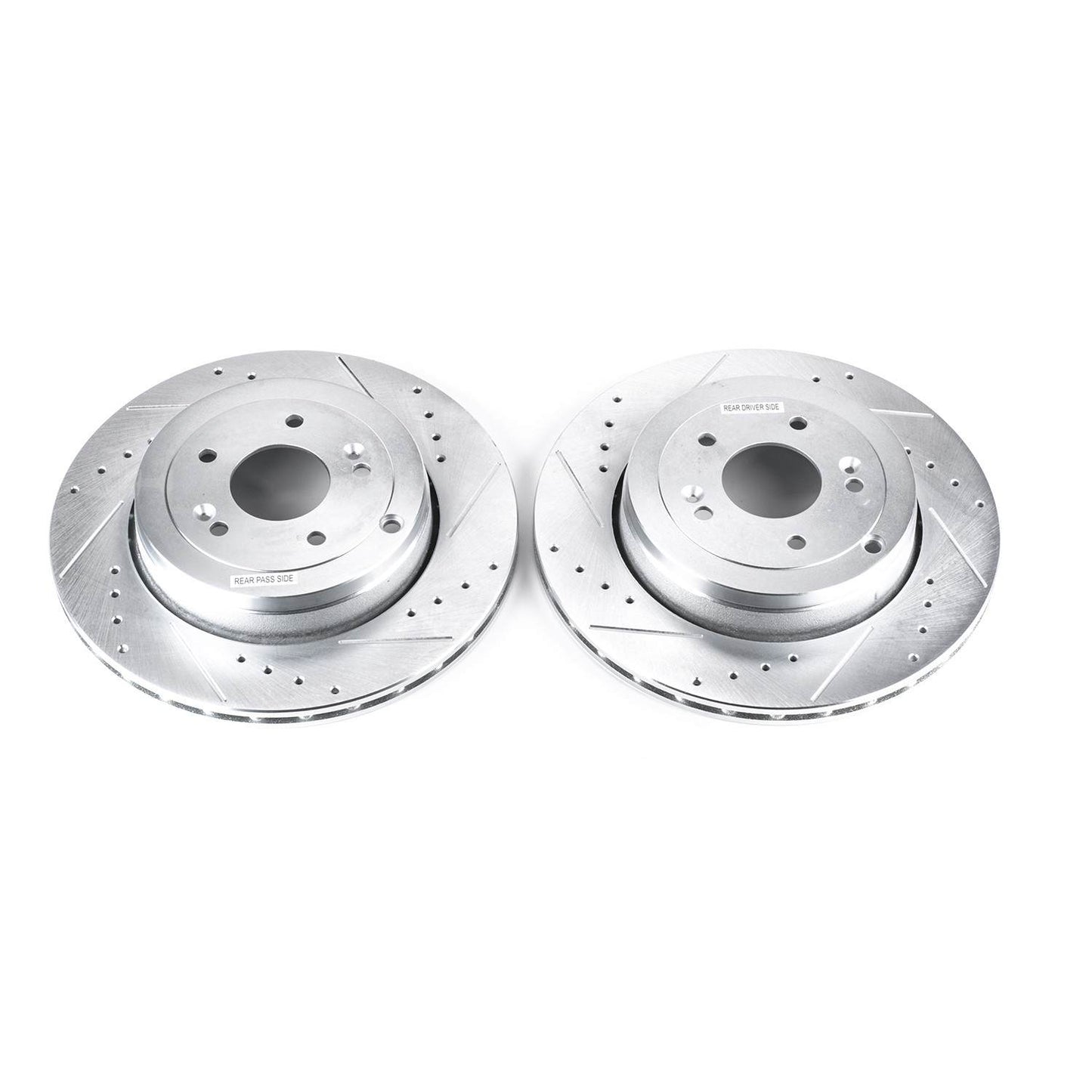 PowerStop Power Stop 10-16 Hyundai Genesis Coupe Rear Evolution Drilled & Slotted Rotors - Pair JBR1528XPR