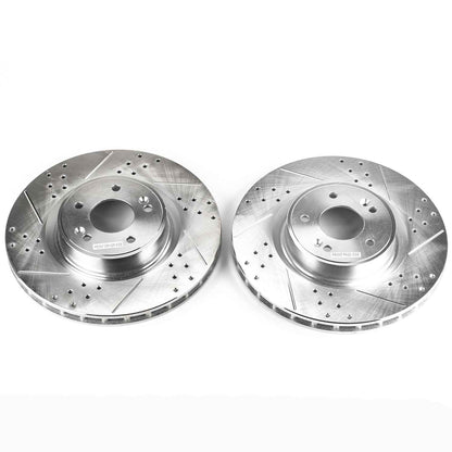 PowerStop Power Stop 10-16 Hyundai Genesis Coupe Front Evolution Drilled & Slotted Rotors - Pair JBR1529XPR