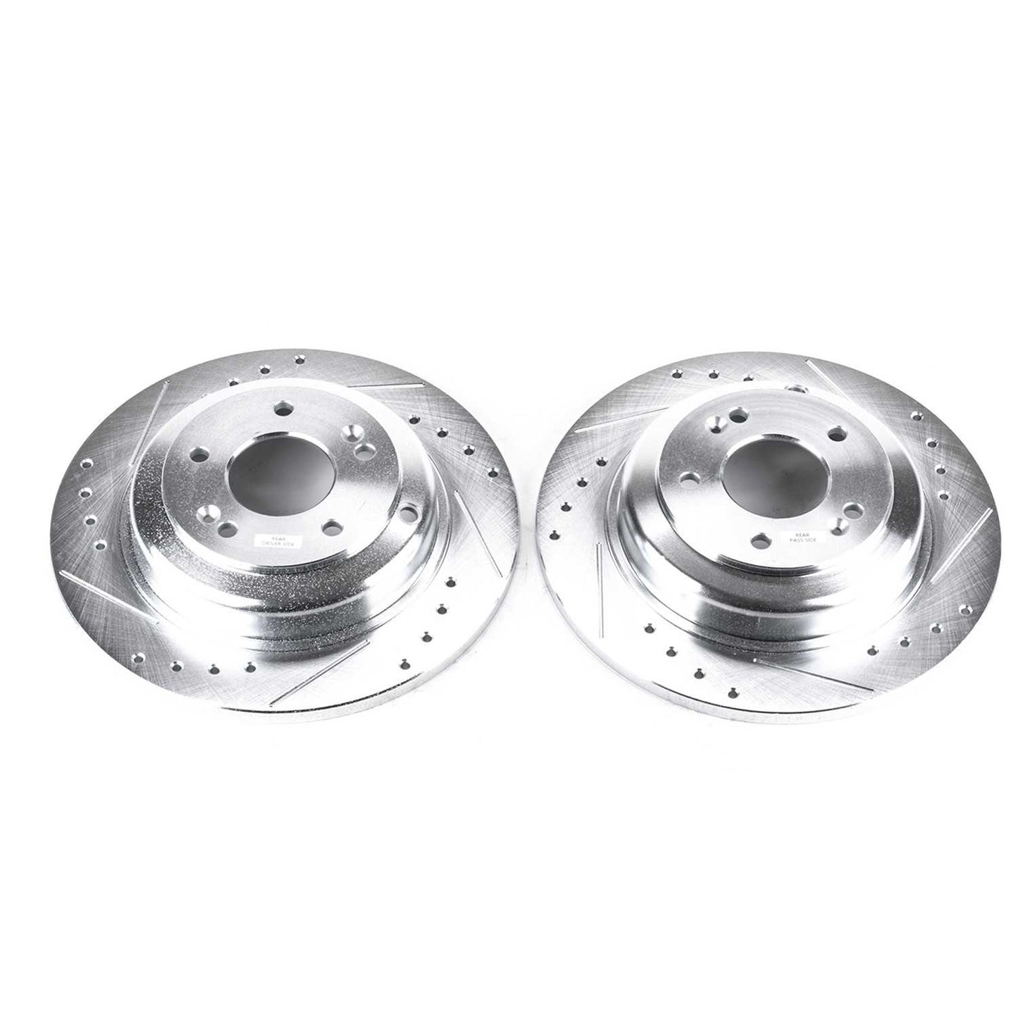 PowerStop Power Stop 10-16 Hyundai Genesis Coupe Rear Evolution Drilled & Slotted Rotors - Pair JBR1530XPR