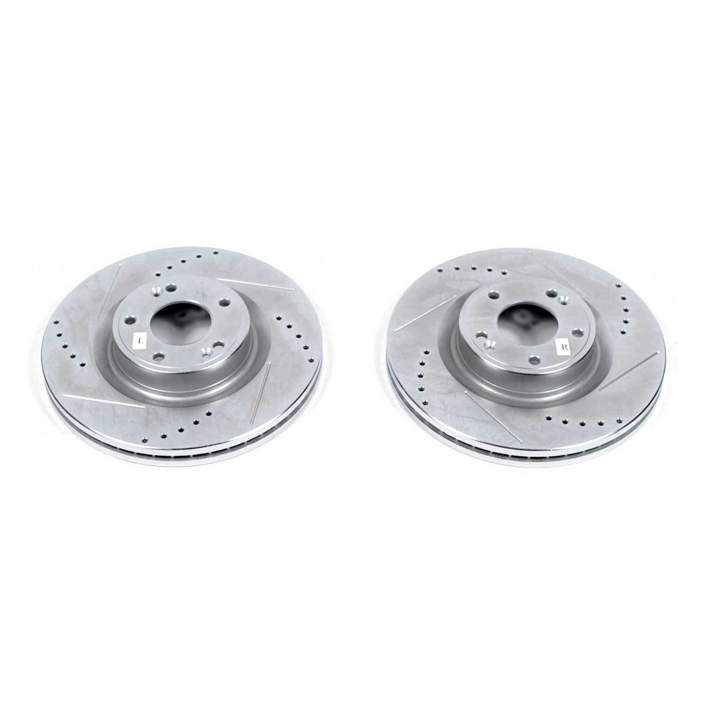 PowerStop Power Stop 10-16 Hyundai Genesis Coupe Front Evolution Drilled & Slotted Rotors - Pair JBR1531XPR
